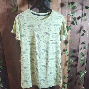 Friends Green Graphic Night Shirt  Size XS